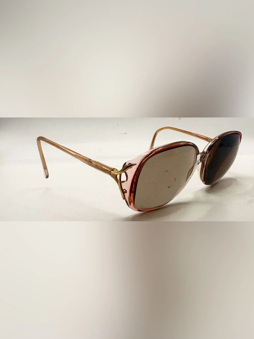 Silver Dollar Maxine Brown Translucent Oval Sunglasses Frames Only